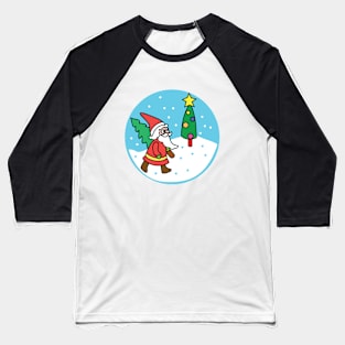 santa claus with christmas tree Baseball T-Shirt